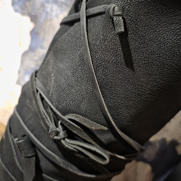 Free People Royal Rush Wrap Black Knee-High Boho Boots - Picture 6 of 15